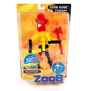 Zoob Dude Fireman Snap Together Figure Action Axe & Hose Brand New Sealed